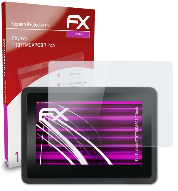 atFoliX FX-Hybrid-Glass Panzerglasfolie für Faytech FT07TMCAPOB (7 Inch)