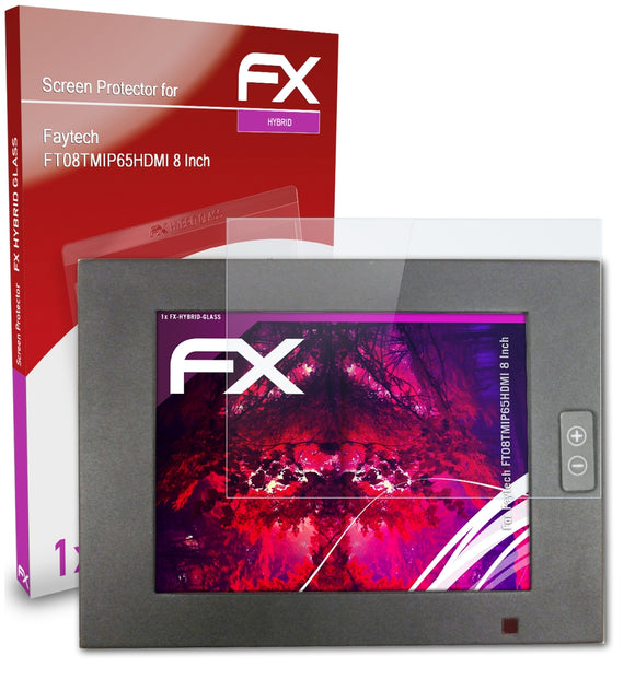atFoliX FX-Hybrid-Glass Panzerglasfolie für Faytech FT08TMIP65HDMI (8 Inch)