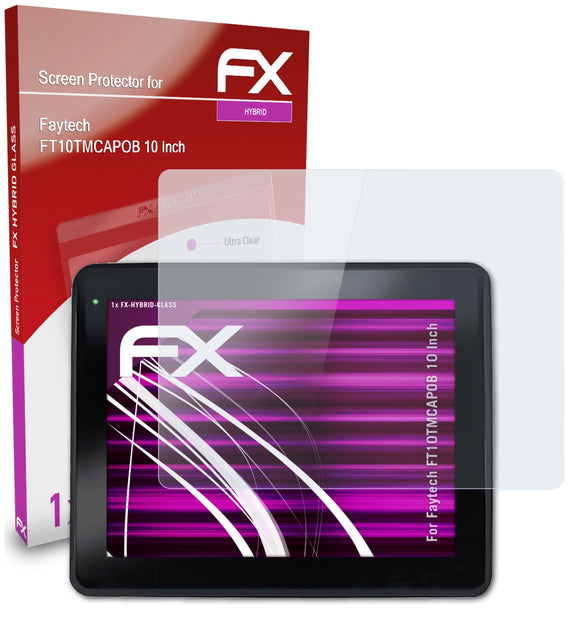 atFoliX FX-Hybrid-Glass Panzerglasfolie für Faytech FT10TMCAPOB (10 Inch)
