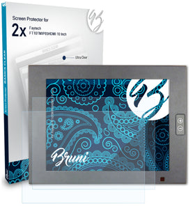 Bruni Basics-Clear Displayschutzfolie für Faytech FT10TMIP65HDMI (10 Inch)