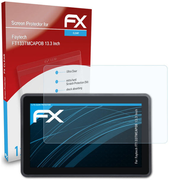 atFoliX FX-Clear Schutzfolie für Faytech FT133TMCAPOB (13.3 Inch)