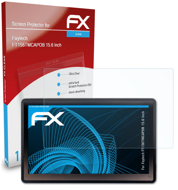 atFoliX FX-Clear Schutzfolie für Faytech FT156TMCAPOB (15.6 Inch)