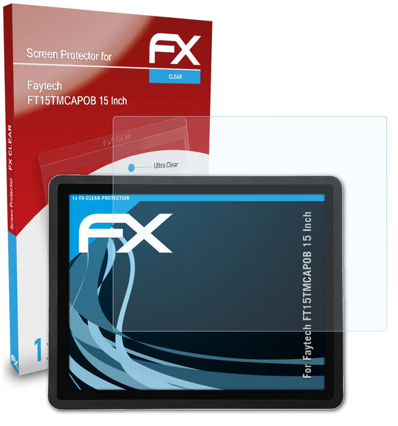 atFoliX FX-Clear Schutzfolie für Faytech FT15TMCAPOB (15 Inch)