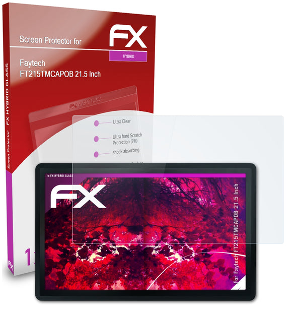 atFoliX FX-Hybrid-Glass Panzerglasfolie für Faytech FT215TMCAPOB (21.5 Inch)