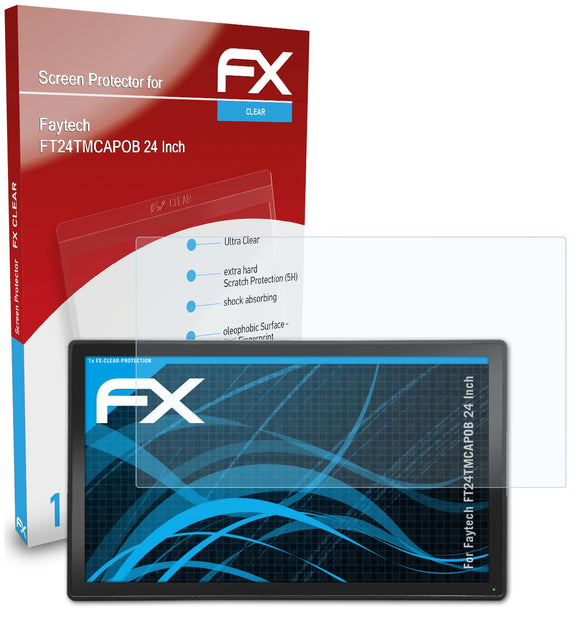 atFoliX FX-Clear Schutzfolie für Faytech FT24TMCAPOB (24 Inch)