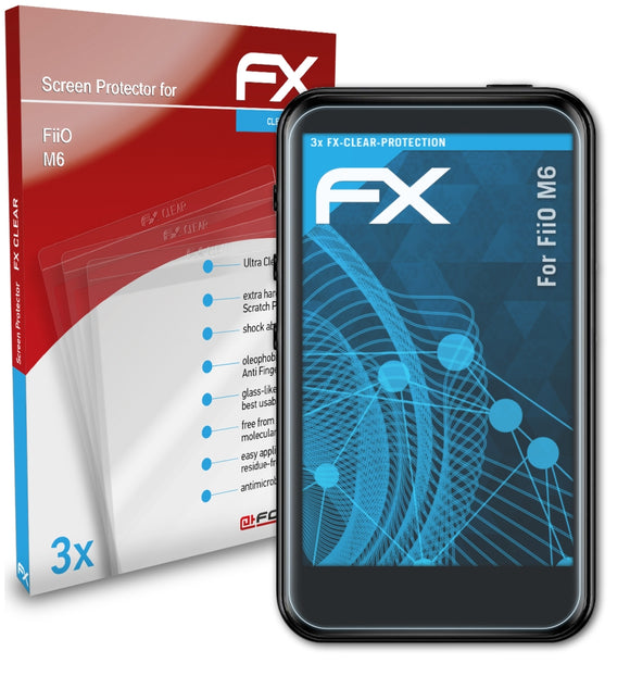 atFoliX FX-Clear Schutzfolie für FiiO M6