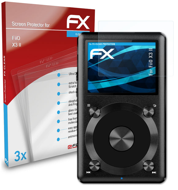atFoliX FX-Clear Schutzfolie für FiiO X3 II