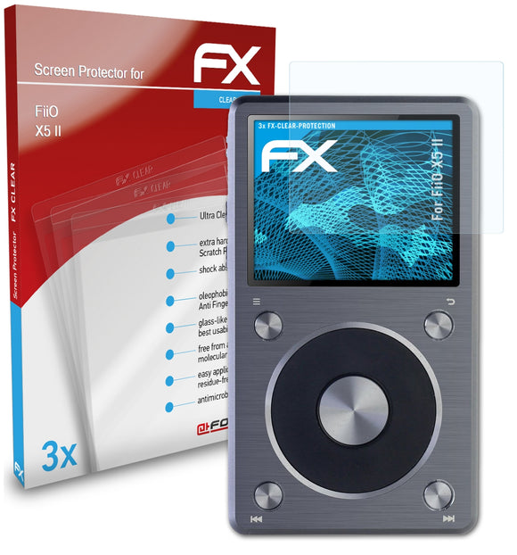 atFoliX FX-Clear Schutzfolie für FiiO X5 II