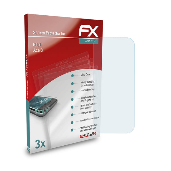 atFoliX FX-ActiFleX Displayschutzfolie für Fitbit Ace 3
