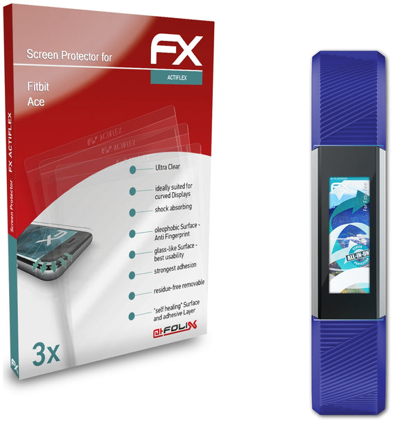 atFoliX FX-ActiFleX Displayschutzfolie für Fitbit Ace