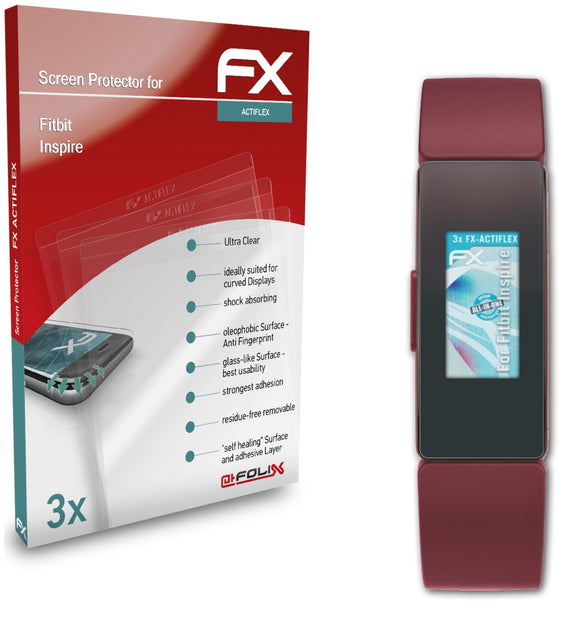 atFoliX FX-ActiFleX Displayschutzfolie für Fitbit Inspire