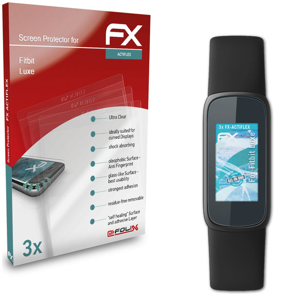 atFoliX FX-ActiFleX Displayschutzfolie für Fitbit Luxe