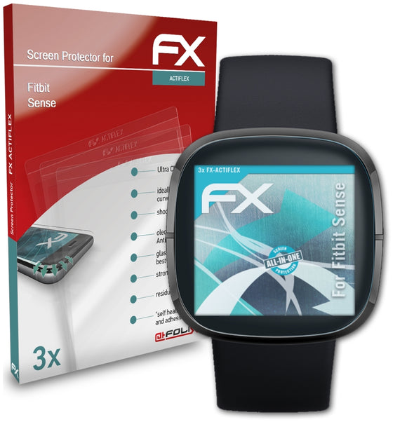 atFoliX FX-ActiFleX Displayschutzfolie für Fitbit Sense