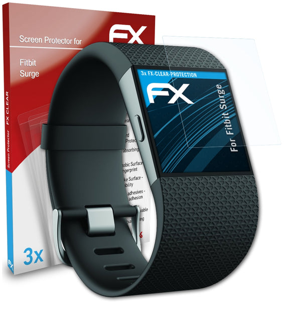 atFoliX FX-Clear Schutzfolie für Fitbit Surge