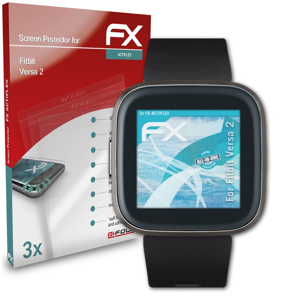 atFoliX FX-ActiFleX Displayschutzfolie für Fitbit Versa 2
