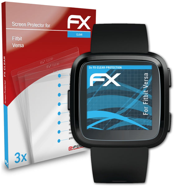 atFoliX FX-Clear Schutzfolie für Fitbit Versa