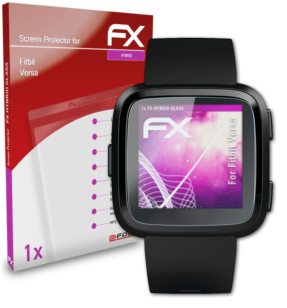 atFoliX FX-Hybrid-Glass Panzerglasfolie für Fitbit Versa