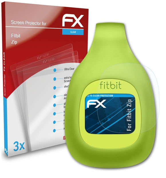 atFoliX FX-Clear Schutzfolie für Fitbit Zip
