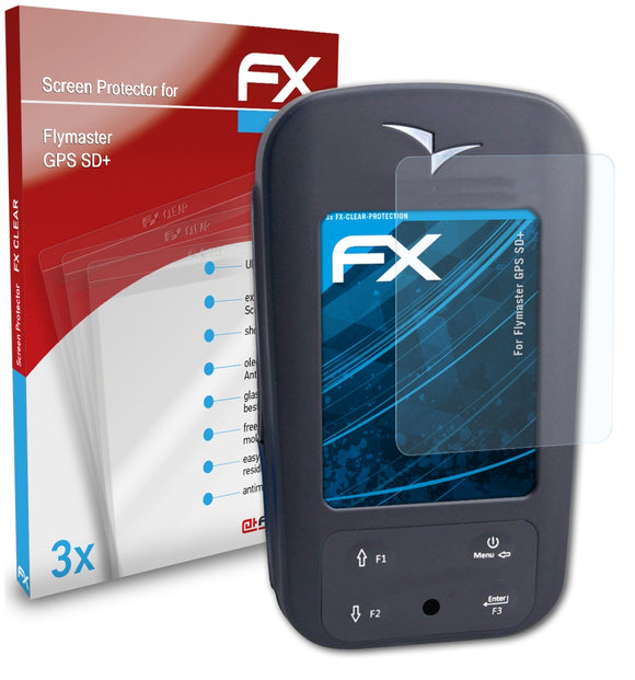 atFoliX FX-Clear Schutzfolie für Flymaster GPS SD+