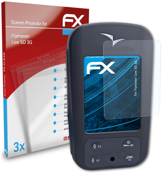 atFoliX FX-Clear Schutzfolie für Flymaster Live SD 3G