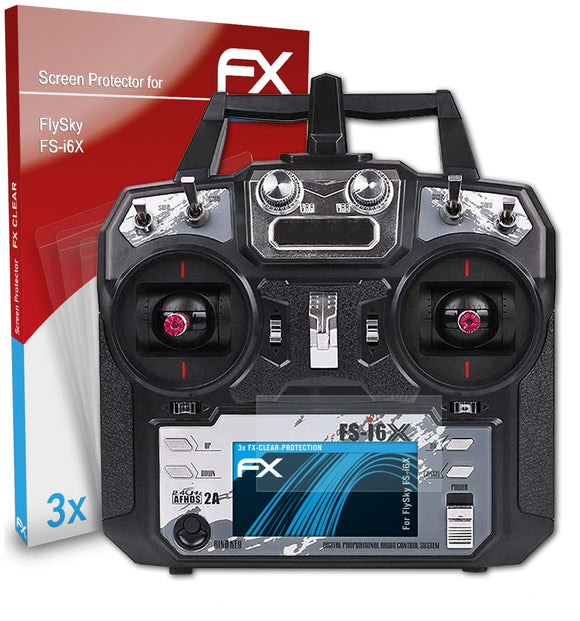 atFoliX FX-Clear Schutzfolie für FlySky FS-i6X