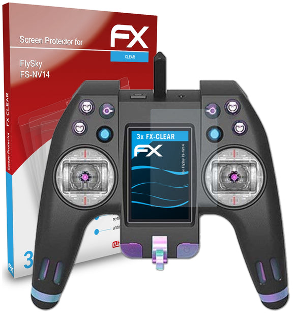 atFoliX FX-Clear Schutzfolie für FlySky FS-NV14