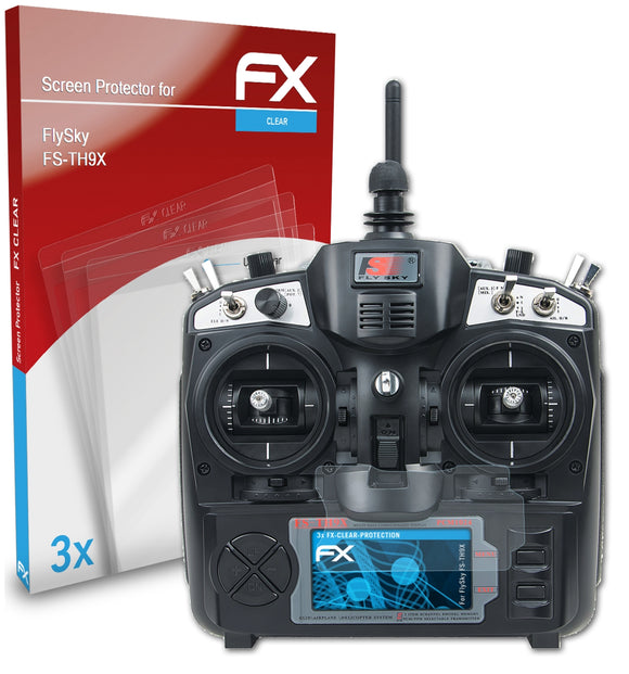 atFoliX FX-Clear Schutzfolie für FlySky FS-TH9X