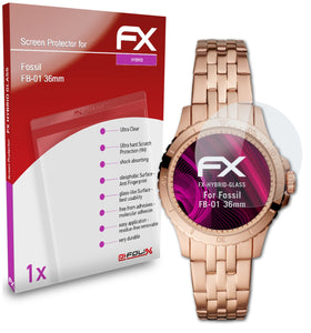 atFoliX FX-Hybrid-Glass Panzerglasfolie für Fossil FB-01 (36mm)