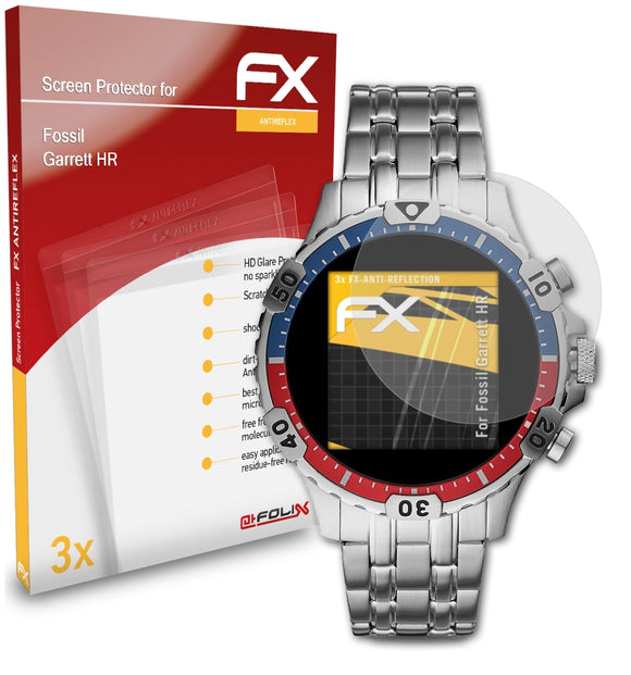 atFoliX FX-Antireflex Displayschutzfolie für Fossil Garrett HR