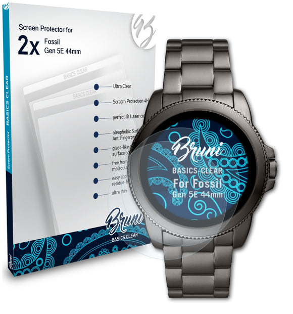 Bruni Basics-Clear Displayschutzfolie für Fossil Gen 5E (44mm)