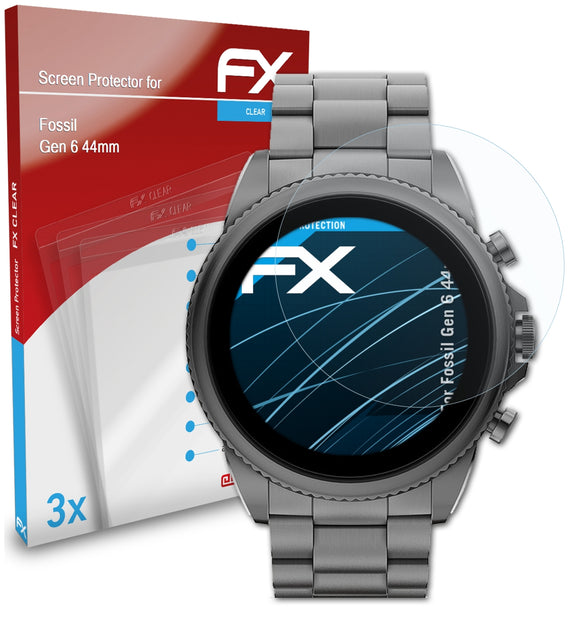 atFoliX FX-Clear Schutzfolie für Fossil Gen 6 (44mm)