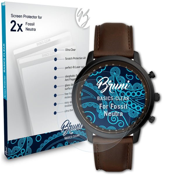 Bruni Basics-Clear Displayschutzfolie für Fossil Neutra