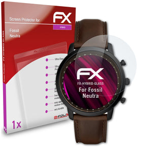 atFoliX FX-Hybrid-Glass Panzerglasfolie für Fossil Neutra