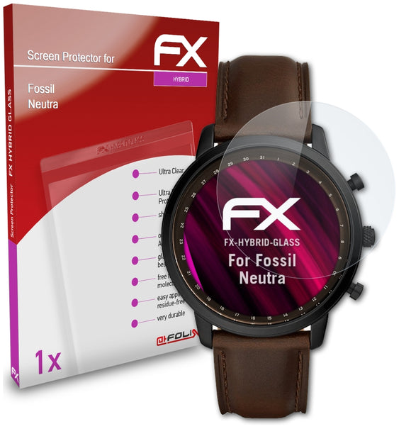 atFoliX FX-Hybrid-Glass Panzerglasfolie für Fossil Neutra