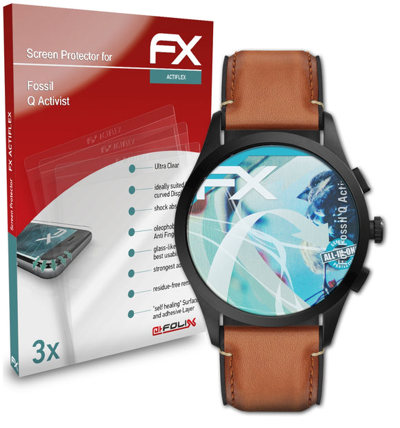 atFoliX FX-ActiFleX Displayschutzfolie für Fossil Q Activist