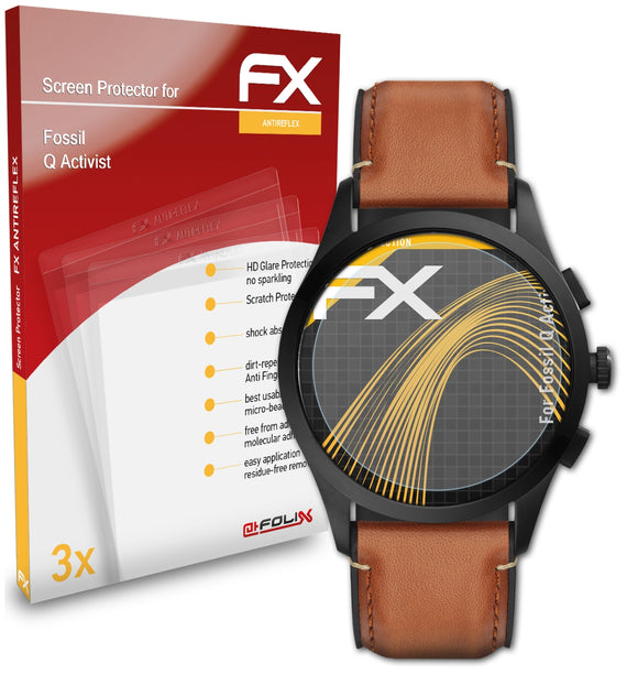 atFoliX FX-Antireflex Displayschutzfolie für Fossil Q Activist