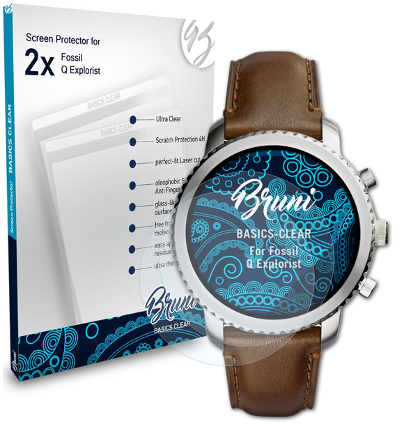 Bruni Basics-Clear Displayschutzfolie für Fossil Q Explorist