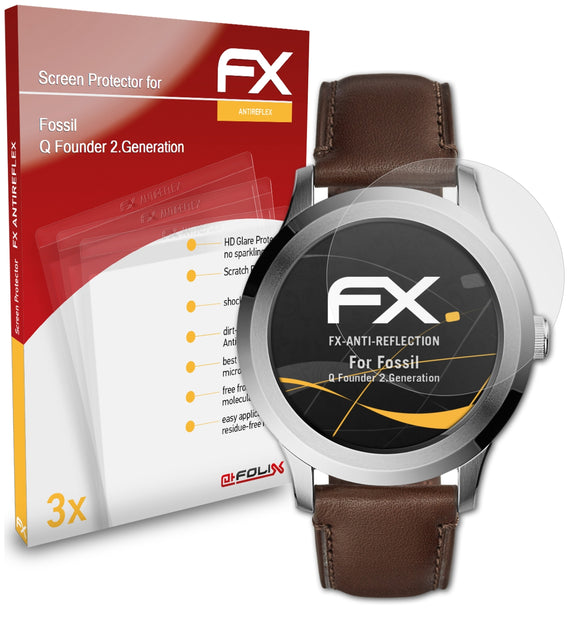 atFoliX FX-Antireflex Displayschutzfolie für Fossil Q Founder (2.Generation)