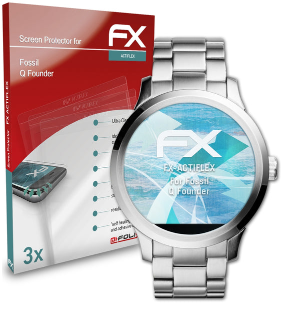 atFoliX FX-ActiFleX Displayschutzfolie für Fossil Q Founder