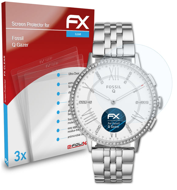 atFoliX FX-Clear Schutzfolie für Fossil Q Gazer
