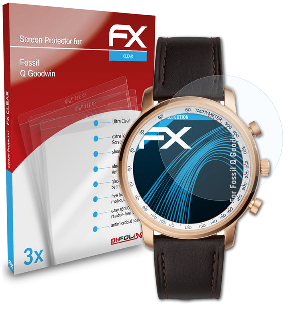 atFoliX FX-Clear Schutzfolie für Fossil Q Goodwin