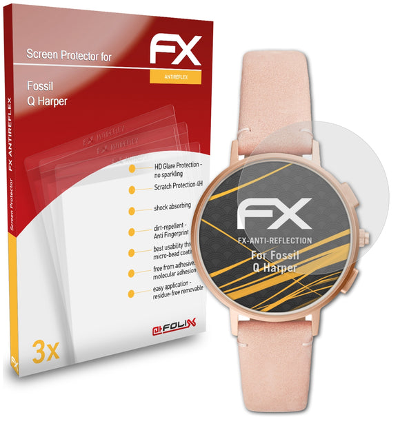 atFoliX FX-Antireflex Displayschutzfolie für Fossil Q Harper