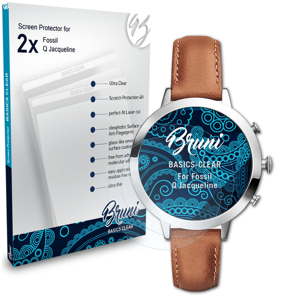 Bruni Basics-Clear Displayschutzfolie für Fossil Q Jacqueline