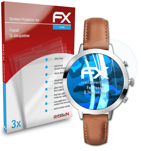 atFoliX FX-Clear Schutzfolie für Fossil Q Jacqueline