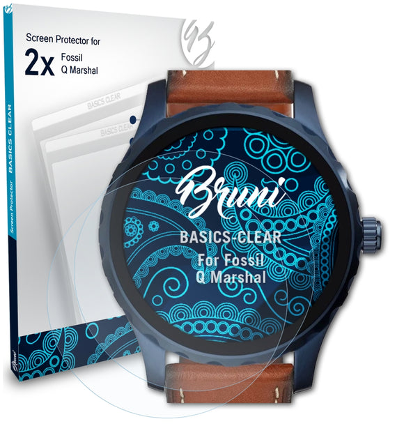 Bruni Basics-Clear Displayschutzfolie für Fossil Q Marshal