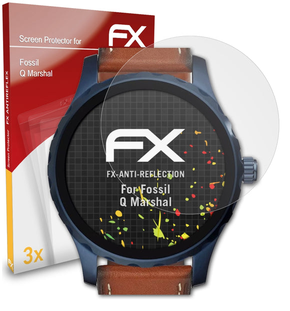 atFoliX FX-Antireflex Displayschutzfolie für Fossil Q Marshal
