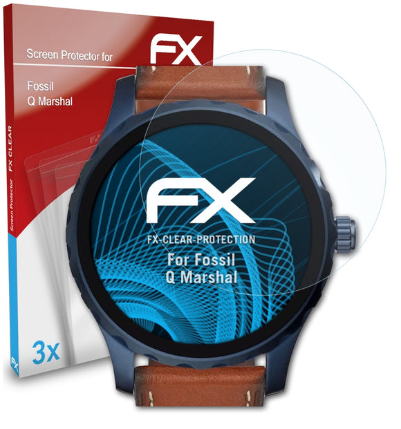 atFoliX FX-Clear Schutzfolie für Fossil Q Marshal