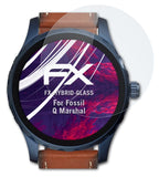Glasfolie atFoliX kompatibel mit Fossil Q Marshal, 9H Hybrid-Glass FX