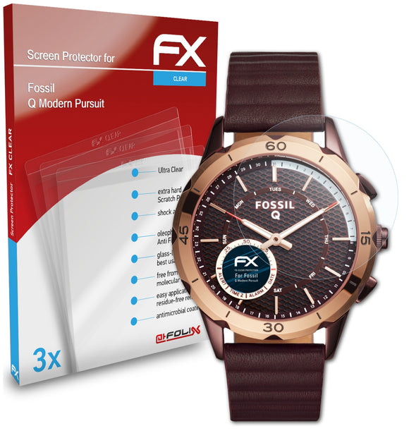 atFoliX FX-Clear Schutzfolie für Fossil Q Modern Pursuit