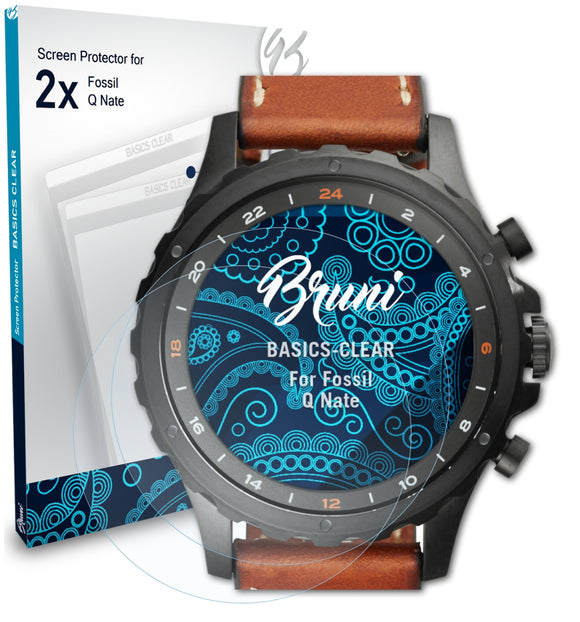 Bruni Basics-Clear Displayschutzfolie für Fossil Q Nate